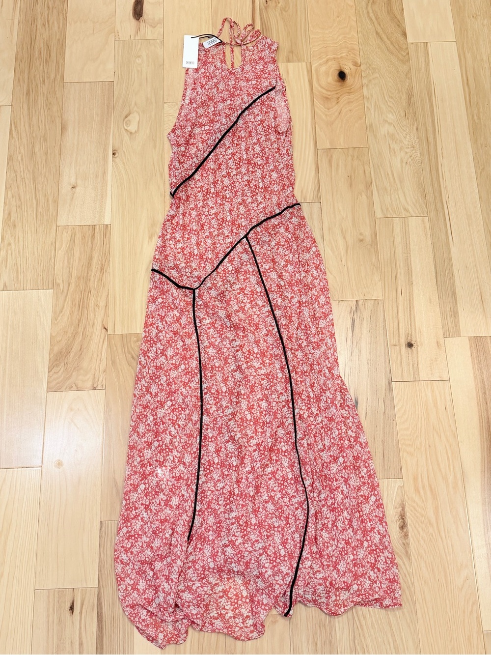 NWT Nomia Women’s Poppy Chiffon Paneled Maxi Dress - Picture 7 of 9